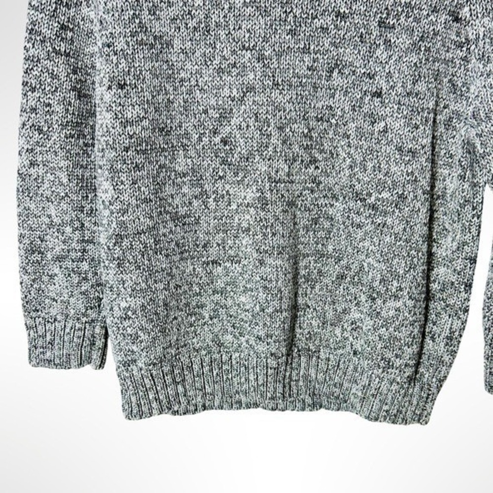 Theory Meridian Gray Marled Knit Sweater Women's Size M 3/4 Sleeve - Picture 5 of 9